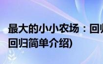 最大的小小农场：回归(对于最大的小小农场：回归简单介绍)