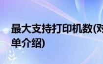 最大支持打印机数(对于最大支持打印机数简单介绍)