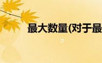 最大数量(对于最大数量简单介绍)
