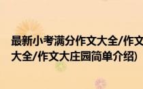 最新小考满分作文大全/作文大庄园(对于最新小考满分作文大全/作文大庄园简单介绍)