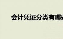 会计凭证分类有哪些（会计凭证分类）