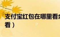 支付宝红包在哪里看余额（支付宝红包在哪里看）