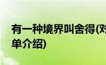 有一种境界叫舍得(对于有一种境界叫舍得简单介绍)
