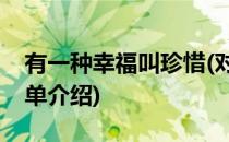 有一种幸福叫珍惜(对于有一种幸福叫珍惜简单介绍)
