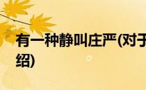有一种静叫庄严(对于有一种静叫庄严简单介绍)