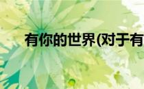 有你的世界(对于有你的世界简单介绍)