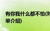 有你我什么都不怕(对于有你我什么都不怕简单介绍)