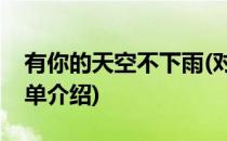 有你的天空不下雨(对于有你的天空不下雨简单介绍)