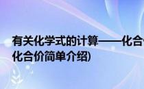 有关化学式的计算——化合价(对于有关化学式的计算——化合价简单介绍)