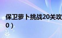 保卫萝卜挑战20关攻略图解（保卫萝卜挑战20）