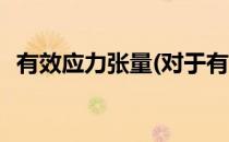 有效应力张量(对于有效应力张量简单介绍)