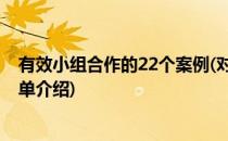 有效小组合作的22个案例(对于有效小组合作的22个案例简单介绍)