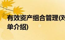 有效资产组合管理(对于有效资产组合管理简单介绍)
