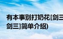 有本事别打奶花[剑三](对于有本事别打奶花[剑三]简单介绍)