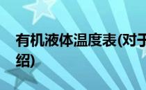 有机液体温度表(对于有机液体温度表简单介绍)