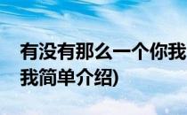 有没有那么一个你我(对于有没有那么一个你我简单介绍)