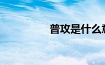 普攻是什么意思（普攻）