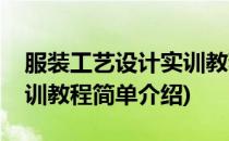 服装工艺设计实训教程(对于服装工艺设计实训教程简单介绍)