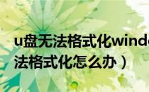 u盘无法格式化windows无法格式化（u盘无法格式化怎么办）