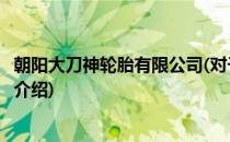 朝阳大刀神轮胎有限公司(对于朝阳大刀神轮胎有限公司简单介绍)