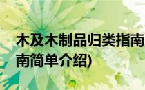 木及木制品归类指南(对于木及木制品归类指南简单介绍)