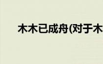 木木已成舟(对于木木已成舟简单介绍)
