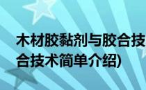 木材胶黏剂与胶合技术(对于木材胶黏剂与胶合技术简单介绍)