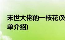 末世大佬的一枝花(对于末世大佬的一枝花简单介绍)
