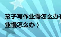 孩子写作业慢怎么办有什么好方法（孩子写作业慢怎么办）