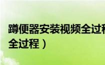 蹲便器安装视频全过程泥工（蹲便器安装视频全过程）