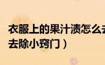 衣服上的果汁渍怎么去除小窍门（衣服上墨水去除小窍门）