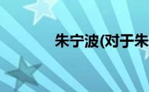 朱宁波(对于朱宁波简单介绍)