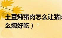 土豆炖猪肉怎么让猪肉软糯了（土豆炖猪肉怎么炖好吃）