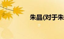 朱晶(对于朱晶简单介绍)