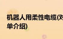 机器人用柔性电缆(对于机器人用柔性电缆简单介绍)