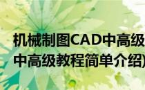 机械制图CAD中高级教程(对于机械制图CAD中高级教程简单介绍)