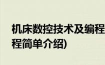 机床数控技术及编程(对于机床数控技术及编程简单介绍)