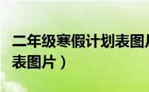 二年级寒假计划表图片大全（二年级寒假计划表图片）
