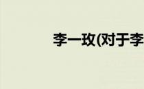 李一玫(对于李一玫简单介绍)