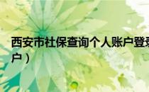 西安市社保查询个人账户登录入口（西安市社保查询个人账户）