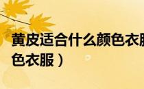 黄皮适合什么颜色衣服夏季（黄皮适合什么颜色衣服）