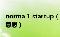 norma 1 startup（normal startup是什么意思）