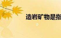 造岩矿物是指（造岩矿物）