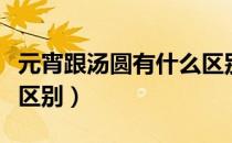 元宵跟汤圆有什么区别呢（元宵跟汤圆有什么区别）