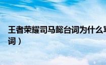 王者荣耀司马懿台词为什么骂那么多人（王者荣耀司马懿台词）