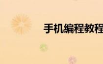 手机编程教程（手机编程）