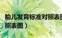 胎儿发育标准对照表图最新（胎儿发育标准对照表图）