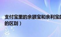 支付宝里的余额宝和余利宝的区别（支付宝余额宝和余利宝的区别）