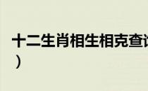 十二生肖相生相克查询表（十二生肖相生相克）