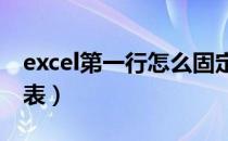 excel第一行怎么固定不动（偷电方法不动电表）